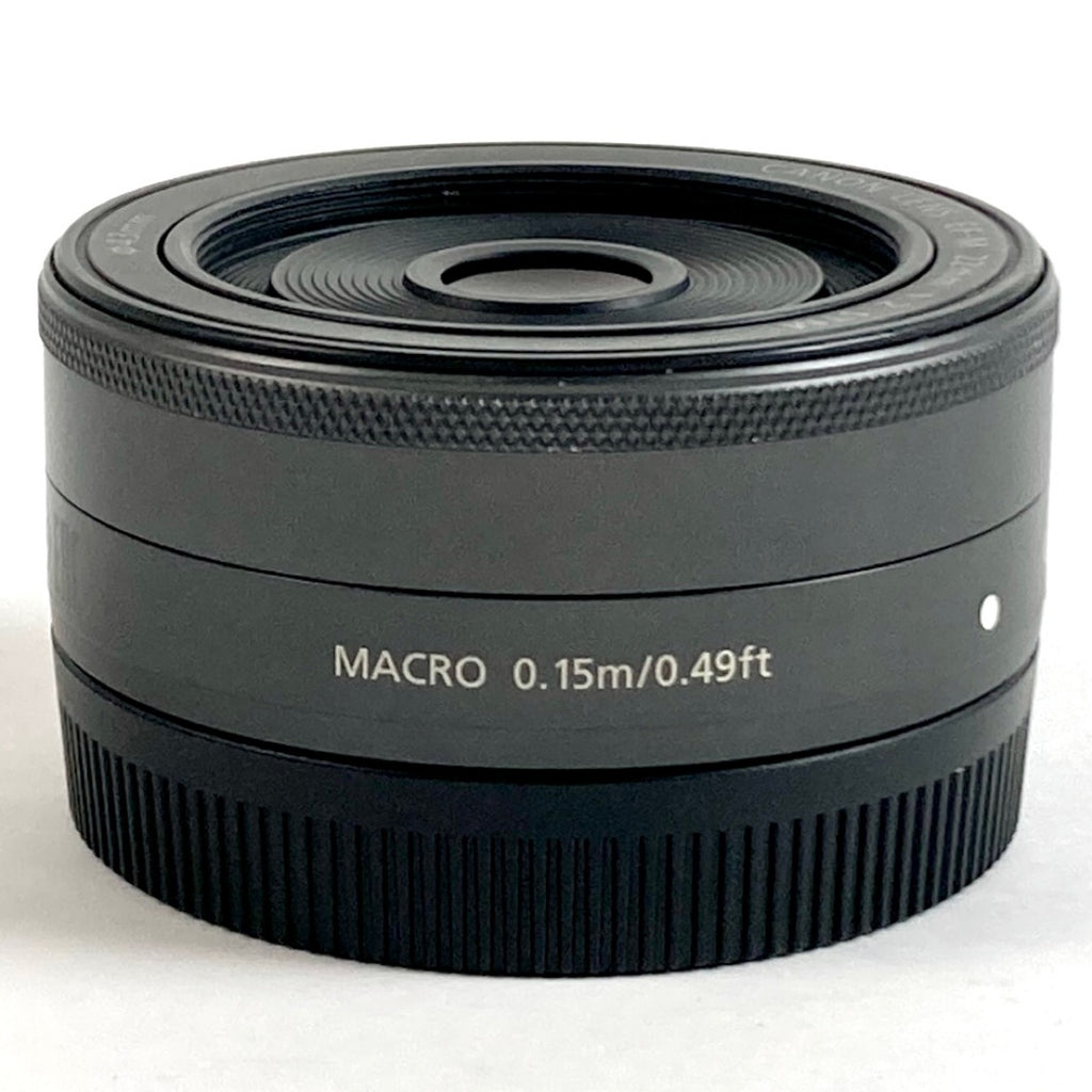 キヤノン Canon EF-M 22mm F2 STM ブラック 一眼カメラ用レンズ（オートフォーカス） 【中古】