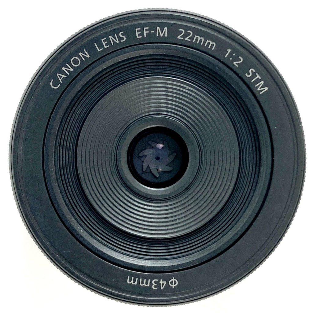 キヤノン Canon EF-M 22mm F2 STM ブラック 一眼カメラ用レンズ（オートフォーカス） 【中古】