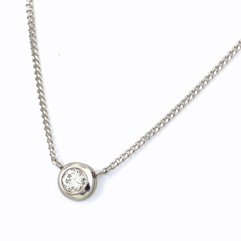 ダイヤモンド デザインネックレス プラチナ ペンダント ネックレス Pt850 ダイヤモンド レディース 【中古】nbjwl