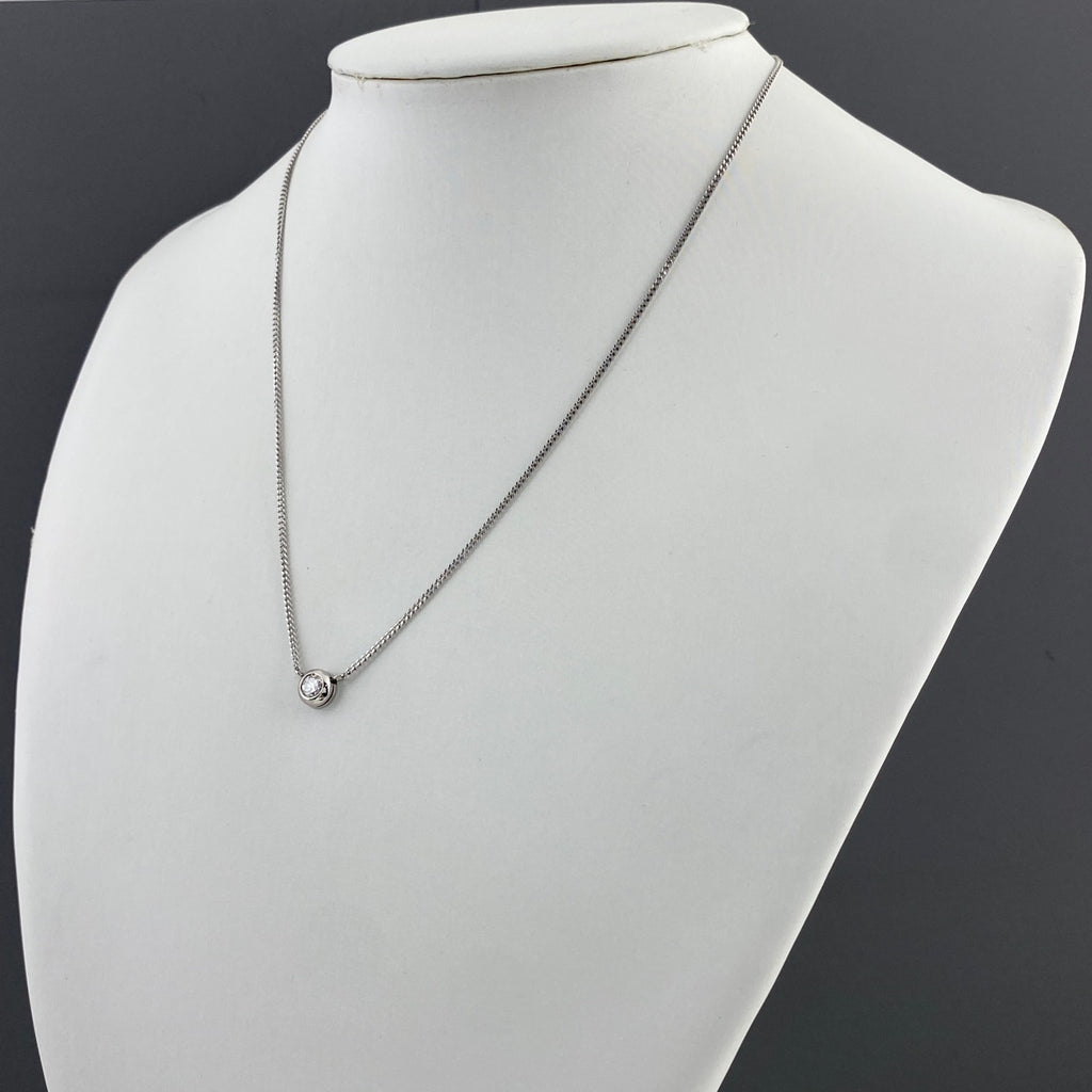 ダイヤモンド デザインネックレス プラチナ ペンダント ネックレス Pt850 ダイヤモンド レディース 【中古】nbjwl