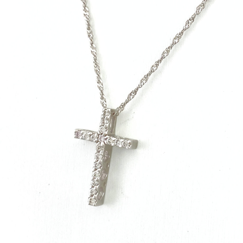 メレダイヤ デザインネックレス WG ホワイトゴールド ペンダント ネックレス K18 WG ダイヤモンド レディース 【中古】nbjwl