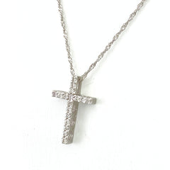 メレダイヤ デザインネックレス WG ホワイトゴールド ペンダント ネックレス K18 WG ダイヤモンド レディース 【中古】nbjwl
