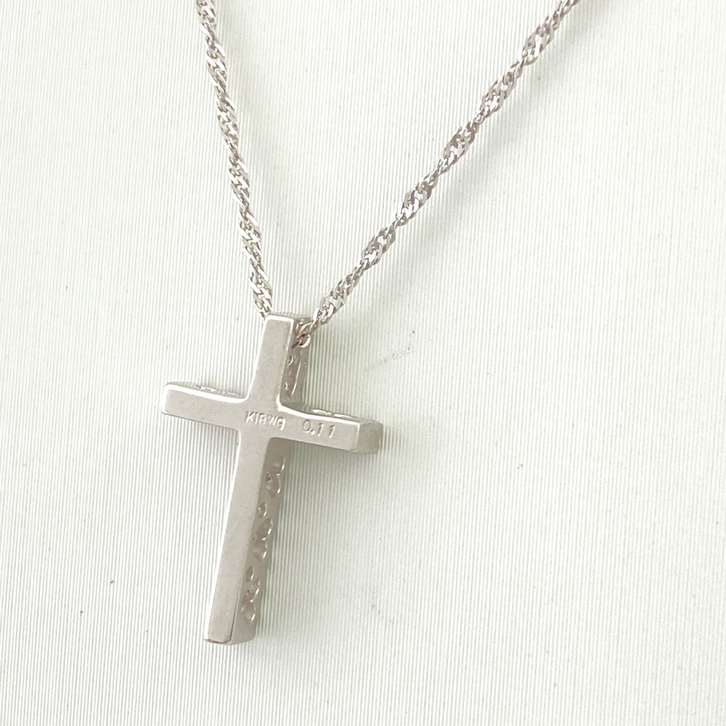 メレダイヤ デザインネックレス WG ホワイトゴールド ペンダント ネックレス K18 WG ダイヤモンド レディース 【中古】nbjwl