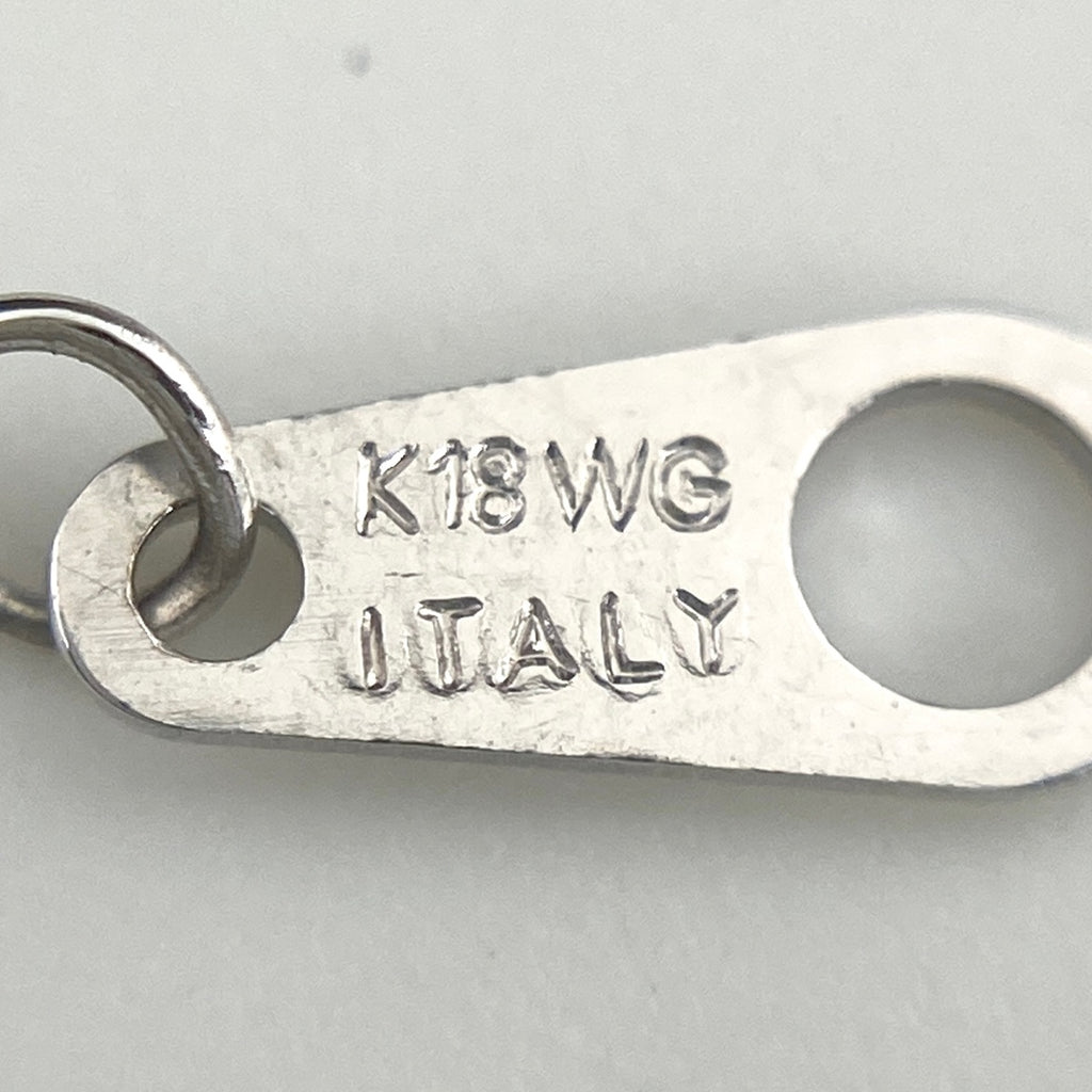 メレダイヤ デザインネックレス WG ホワイトゴールド ペンダント ネックレス K18 WG ダイヤモンド レディース 【中古】nbjwl
