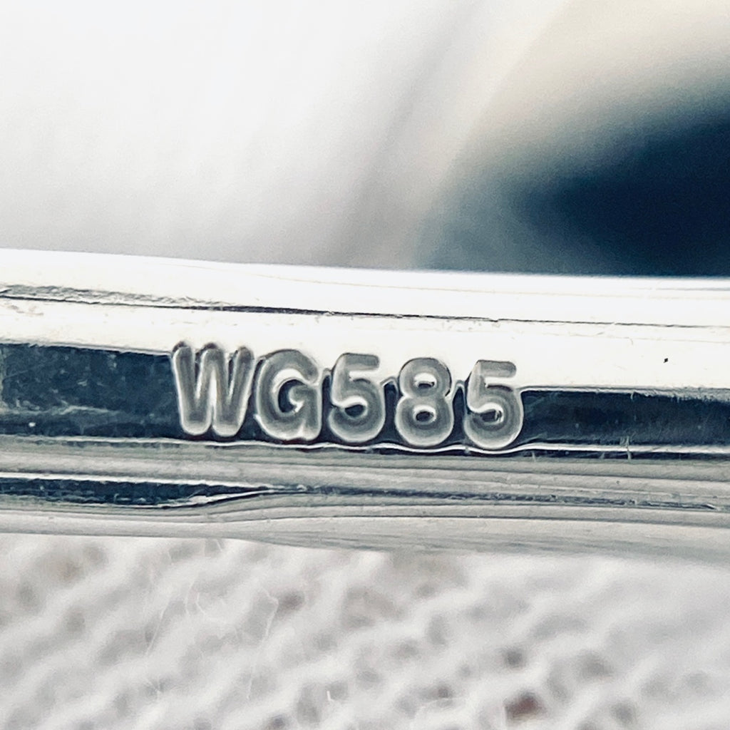 ジュネ メレダイヤ デザインイヤリング WG ホワイトゴールド ダイヤモンド イヤリング WG 750 585 レディース 【中古】 brjwl