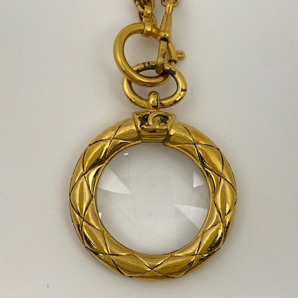 シャネル ココマーク ルーペ ネックレス CC ロング ネックレス GP ゴールド 【中古】 bracc