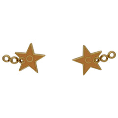 シャネル ロゴ ピアス COCO スター ピアス GP ゴールド サーモンピンク レディース 【中古】 bracc