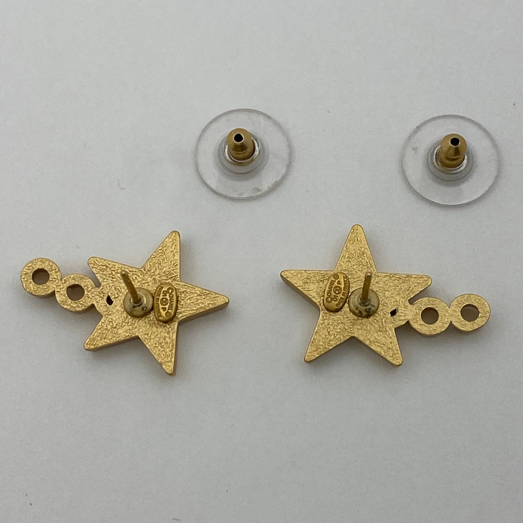 シャネル ロゴ ピアス COCO スター ピアス GP ゴールド サーモンピンク レディース 【中古】 bracc