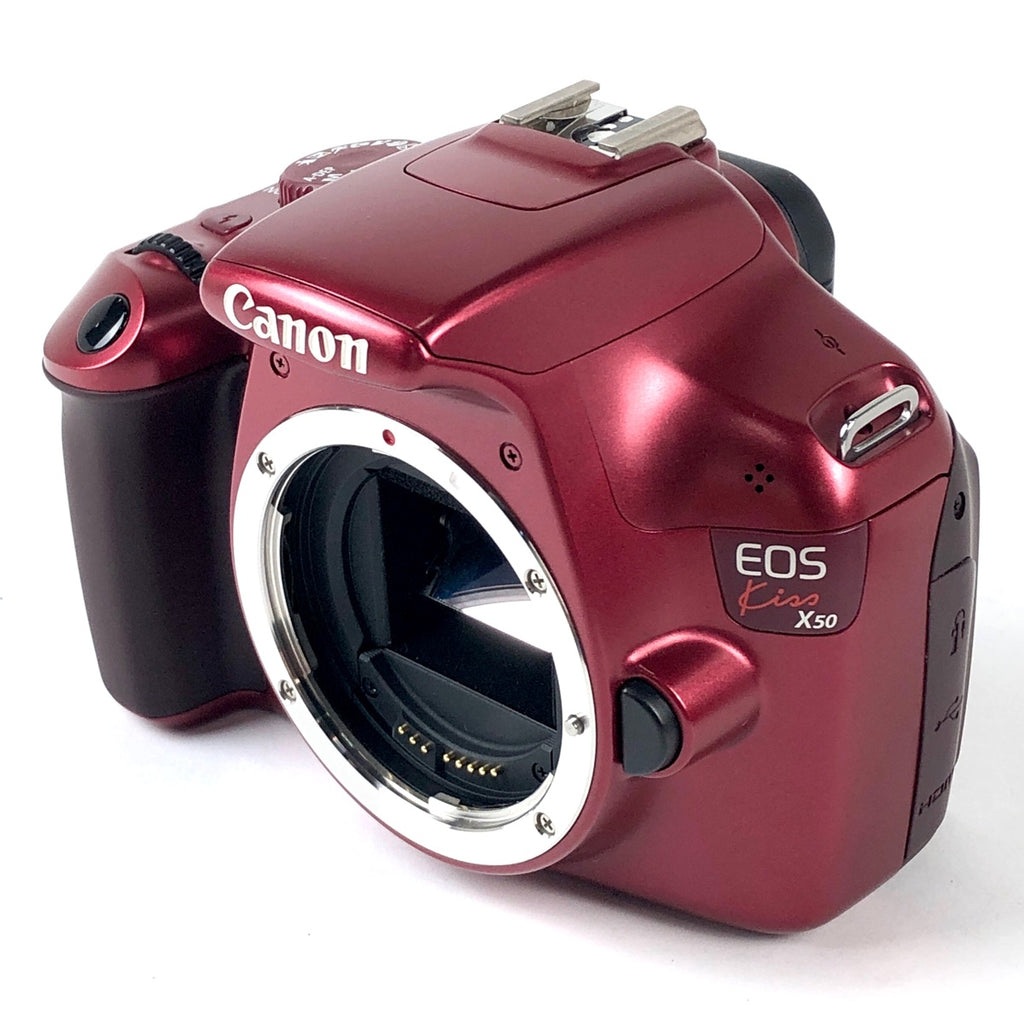 【在庫一掃】 キヤノン Canon EOS Kiss X50 EF-S 18-55 IS II レンズキット レッド デジタル 一眼レフカメラ 【中古】cambb