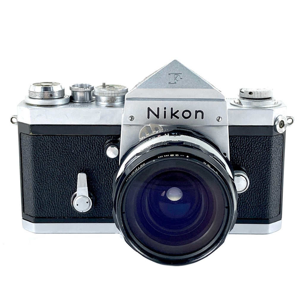 ニコン Nikon F アイレベル シルバー ＋ NIKKOR-H Auto 28mm F3.5 フィルム マニュアルフォーカス 一眼レフカメラ 【中古】