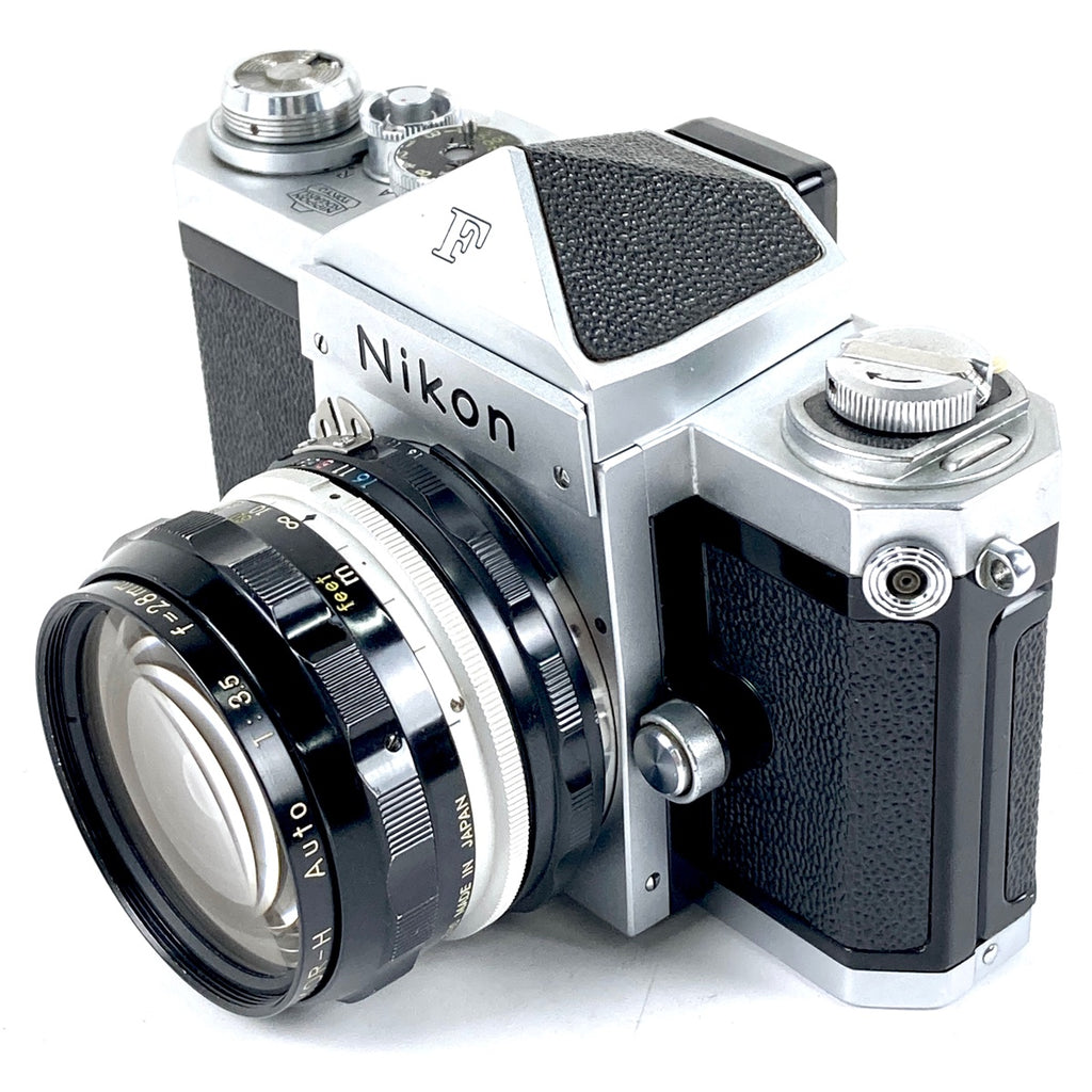 ニコン Nikon F アイレベル シルバー ＋ NIKKOR-H Auto 28mm F3.5 フィルム マニュアルフォーカス 一眼レフカメラ 【中古】