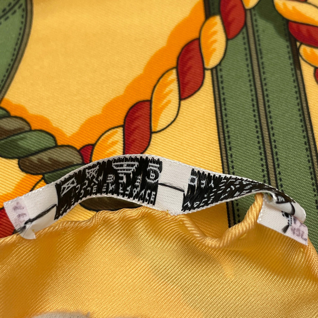 エルメス カレ 90 GRANDE TENUE 馬の礼装 スカーフ シルク オレンジ マルチカラー レディース 【中古】brbag