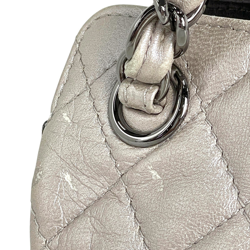 シャネル ココマーク チェーン ショルダーバッグ マトラッセ ハンドバッグ ショルダーバッグ レザー シルバー レディース 【中古】brbag