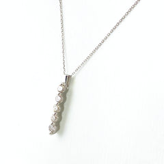 メレダイヤ デザインネックレス プラチナ ペンダント ネックレス Pt900 Pt850 ダイヤモンド レディース 【中古】nbjwl