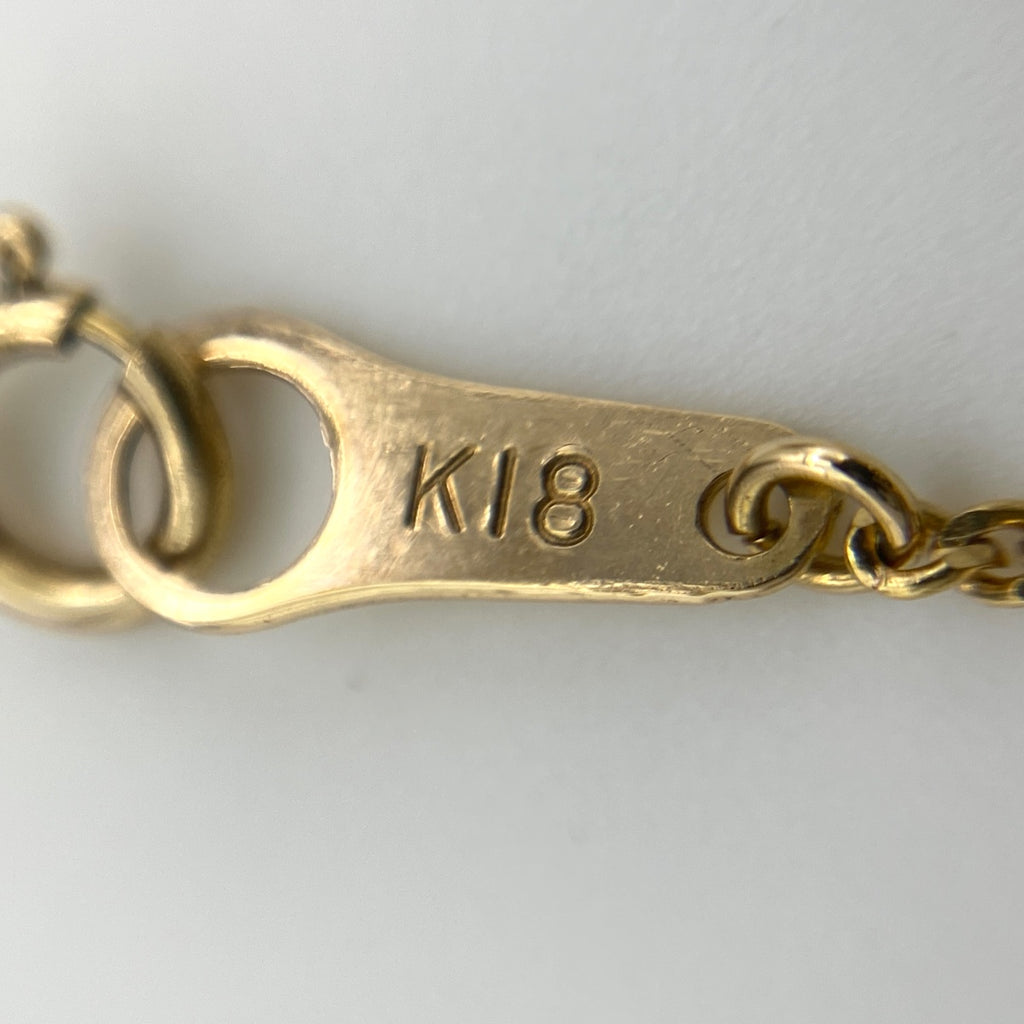 メレダイヤ デザインネックレス YG イエローゴールド ペンダント ネックレス K18 ダイヤモンド レディース 【中古】nbjwl