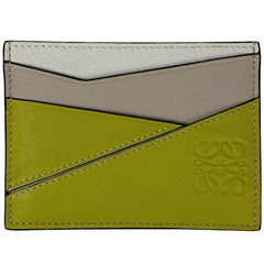 ロエベ アナグラム カードケース カード入れ 定期入れ パスケース カードケース レザー ホワイト ベージュ ライトグリーン レディース 【中古】 brbag