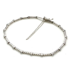 メレダイヤ デザインブレスレット WG ホワイトゴールド 腕輪 ブレスレット K18 WG ダイヤモンド レディース 【中古】nbjwl