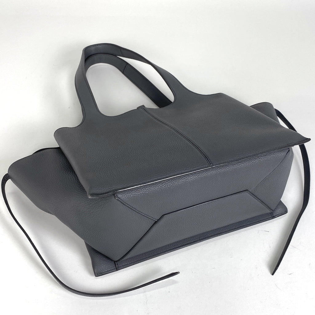 セリーヌ トライフォールド トートバッグ ハンドバッグ ショルダーバッグ トートバッグ レザー グレー レディース 【中古】 brbag