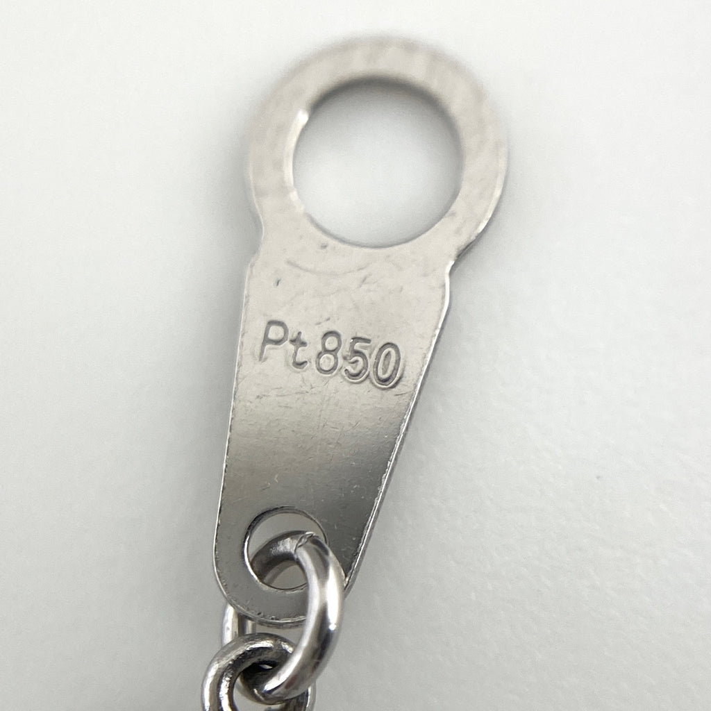 メレダイヤ デザインネックレス プラチナ WG ホワイトゴールド ペンダント ネックレス Pt850 K18 WG レディース 【中古】nbjwl
