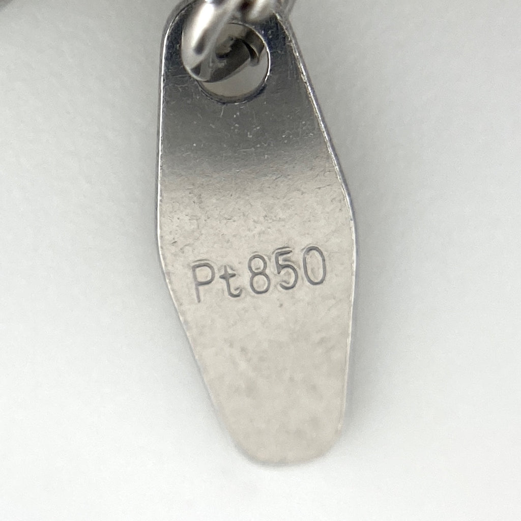 メレダイヤ デザインネックレス プラチナ WG ホワイトゴールド ペンダント ネックレス Pt850 K18 WG レディース 【中古】nbjwl
