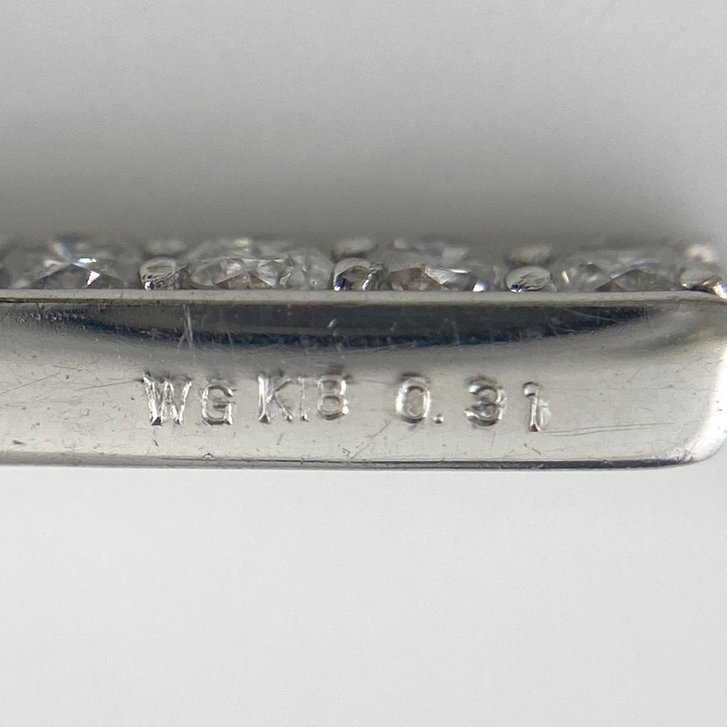 メレダイヤ デザインネックレス プラチナ WG ホワイトゴールド ペンダント ネックレス Pt850 K18 WG レディース 【中古】nbjwl