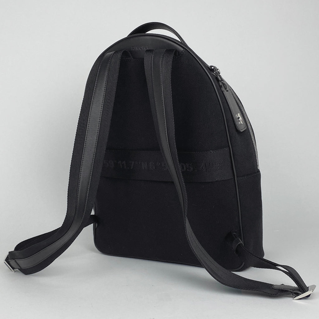 リモワ ネヴァースティル バッグパック ミディアム NEVER STILL ロゴ リュック キャンバス ブラック メンズ 【中古】brbag