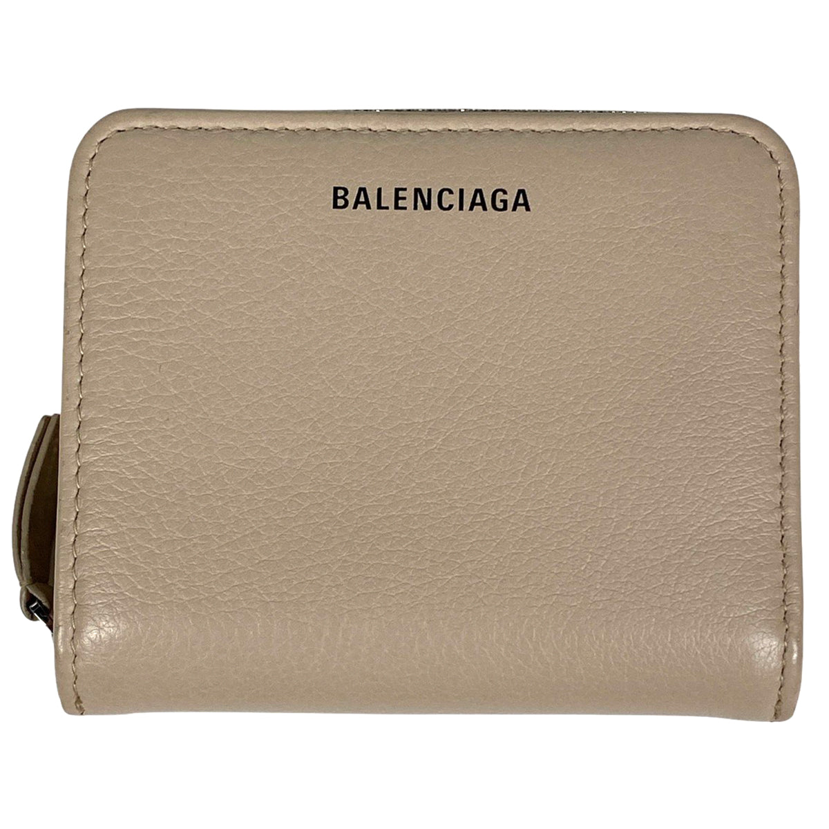 極美品✨バレンシアガ エブリデイ シボ革 レザー ラウンドファスナー ブラック ✨極美品✨BALENCIAGAエブリデイ折り財布ラウンドジップレザー黒