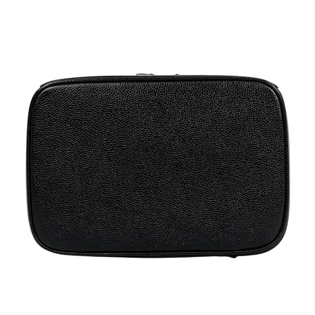 シャネル ココマーク バニティバッグ 2WAY ショルダーバッグ メイク コスメ 化粧ポーチ キャビアスキン ブラック レディース 【中古】brbag