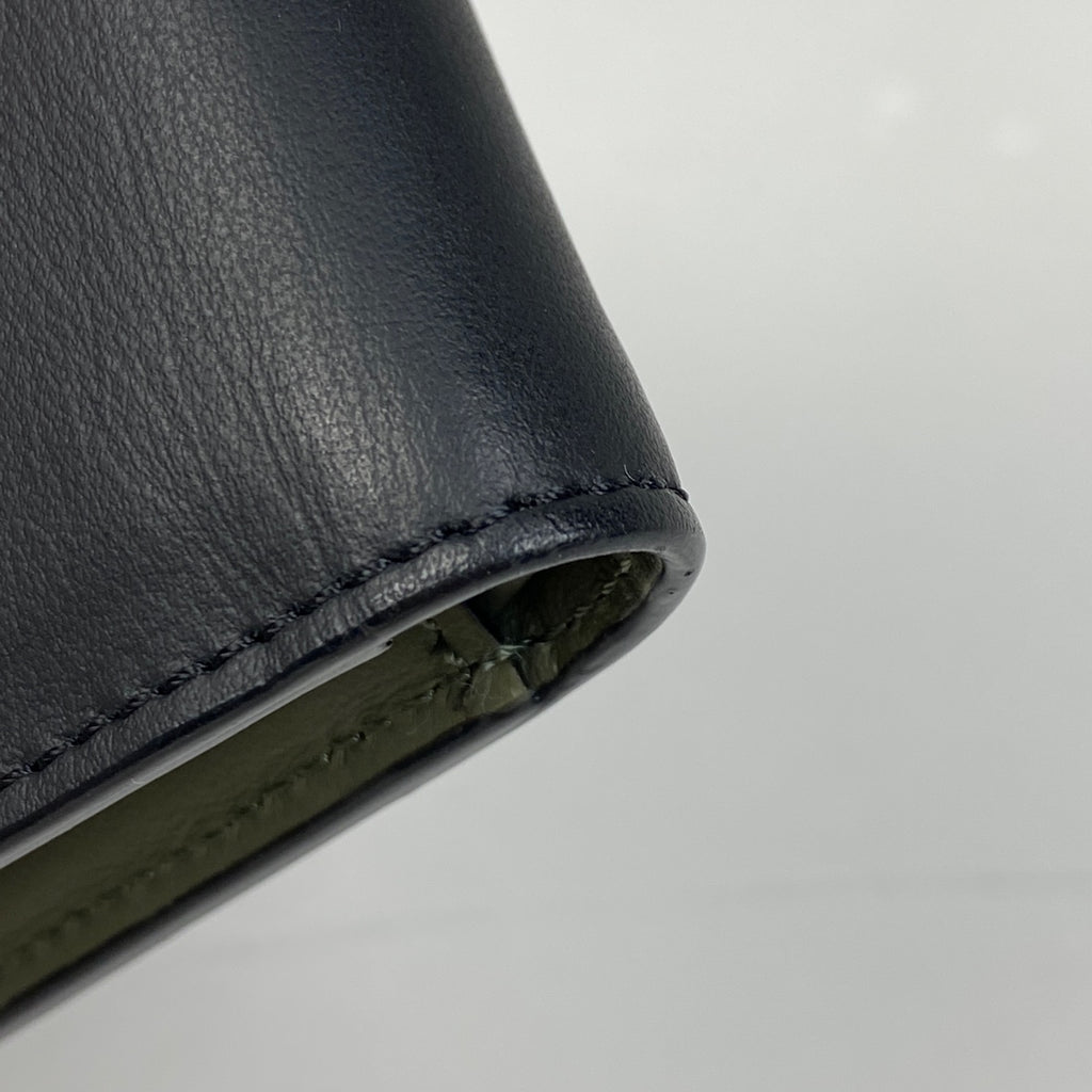 フェンディ ロボットフェイス 二つ折り 財布 レザー ブラック 7M0169 メンズ 【中古】brbag