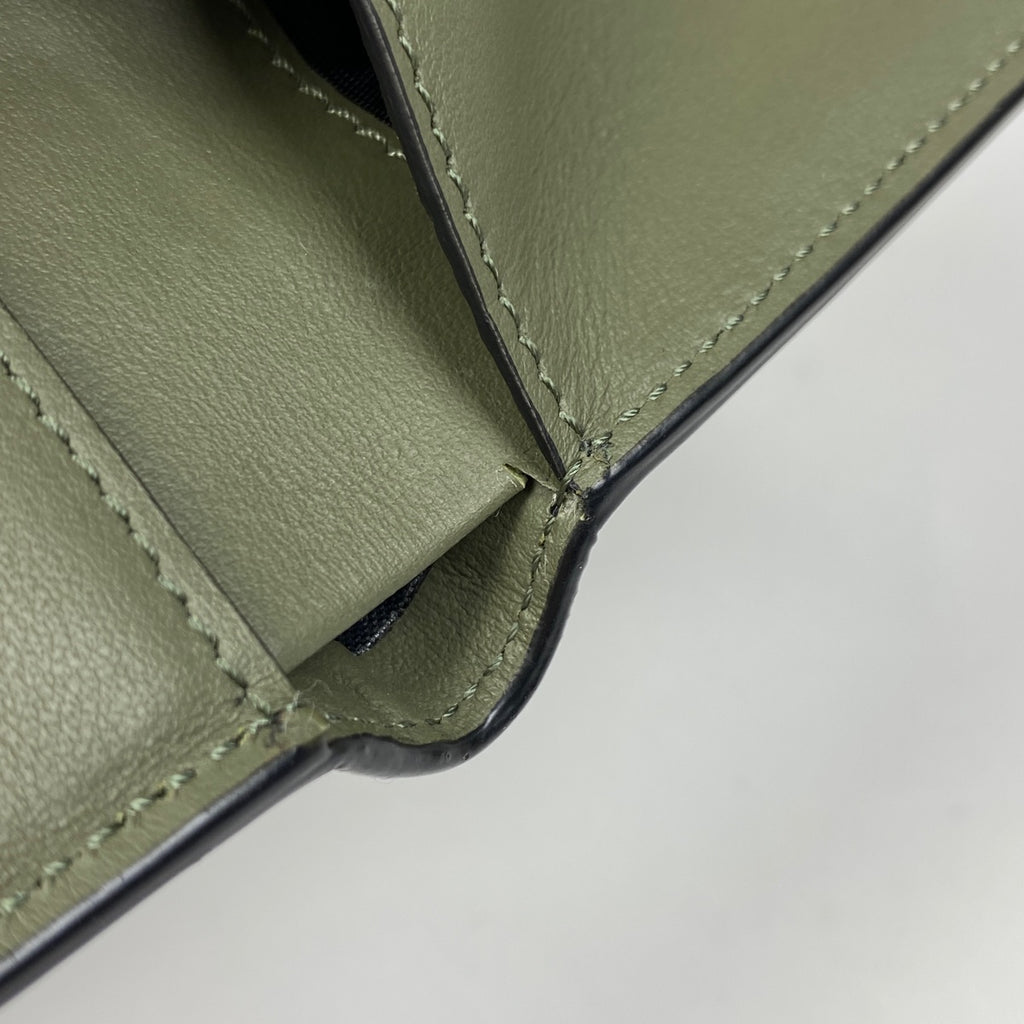 フェンディ ロボットフェイス 二つ折り 財布 レザー ブラック 7M0169 メンズ 【中古】brbag