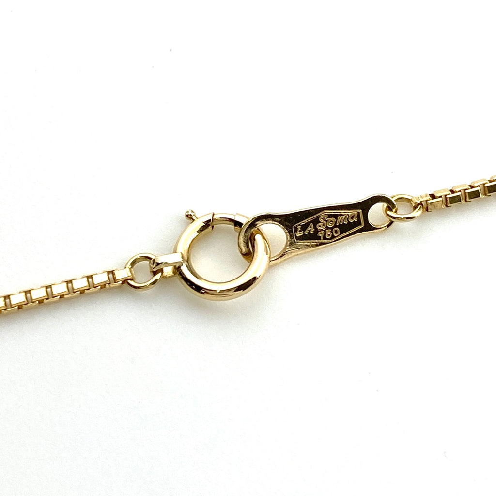 メレダイヤ デザインネックレス YG イエローゴールド ペンダント ネックレス K18 ダイヤモンド レディース 【中古】nbjwl