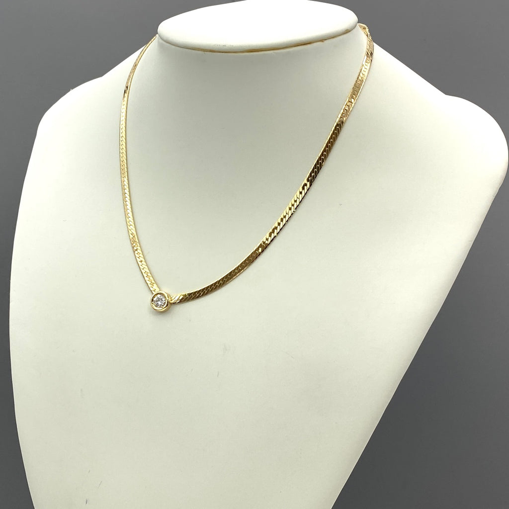 ダイヤモンド デザインネックレス YG イエローゴールド ペンダント ネックレス K18 ダイヤモンド レディース 【中古】nbjwl