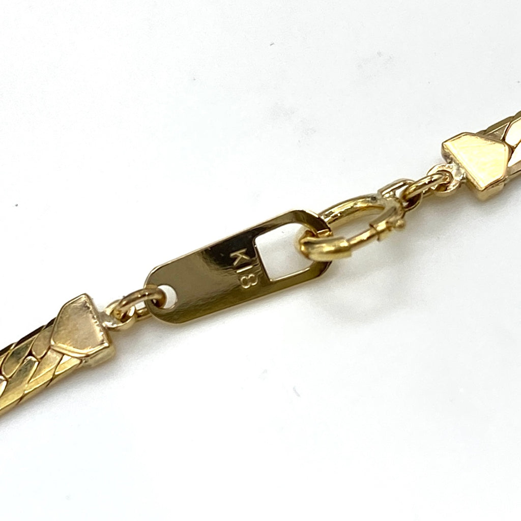 ダイヤモンド デザインネックレス YG イエローゴールド ペンダント ネックレス K18 ダイヤモンド レディース 【中古】nbjwl