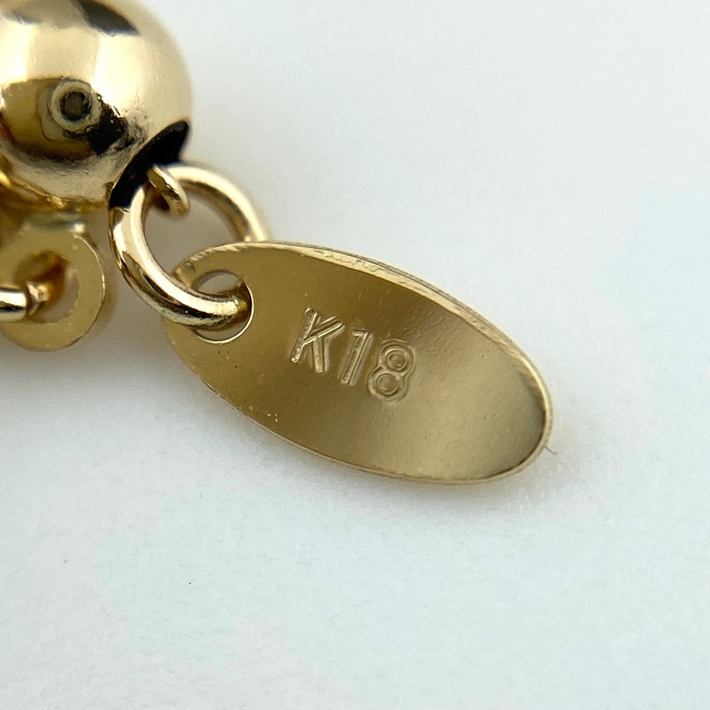 メレダイヤ デザインネックレス YG イエローゴールド ペンダント ネックレス K18 ダイヤモンド レディース 【中古】nbjwl