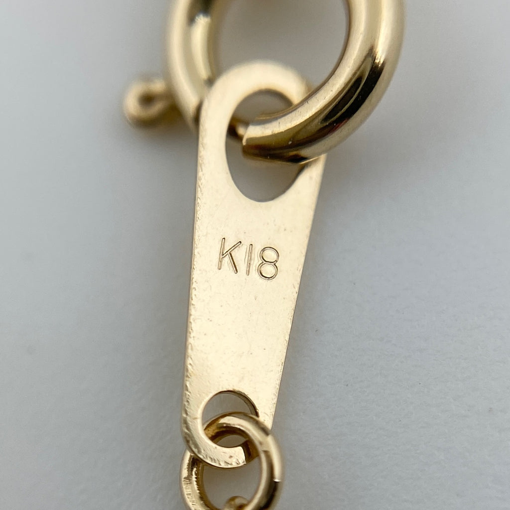 メレダイヤ デザインネックレス YG イエローゴールド ペンダント ネックレス K18 ダイヤモンド レディース 【中古】nbjwl