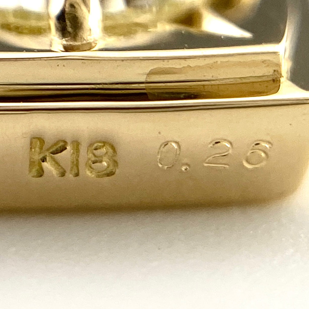 ダイヤモンド デザインネックレス YG イエローゴールド ペンダント ネックレス K18 ダイヤモンド レディース 【中古】nbjwl