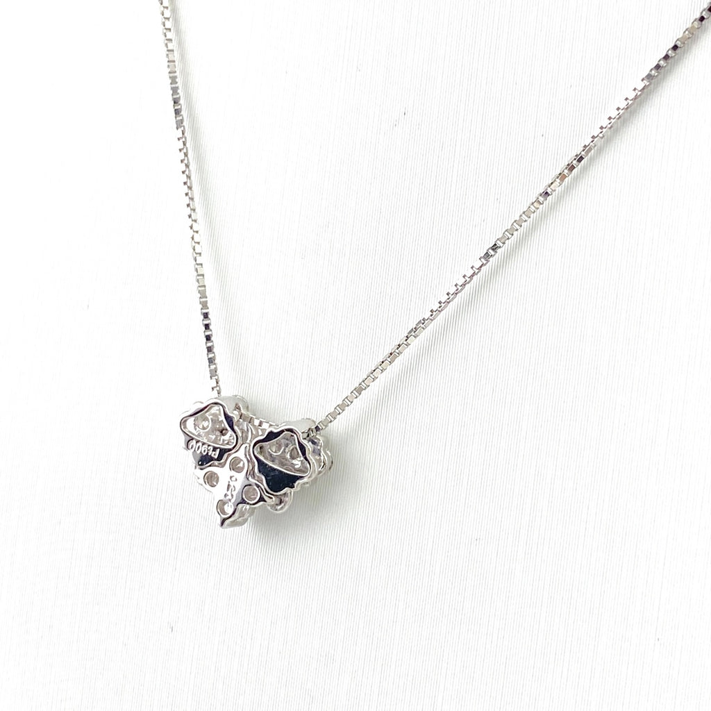メレダイヤ デザインネックレス プラチナ ペンダント ネックレス Pt900 Pt850 ダイヤモンド レディース 【中古】nbjwl