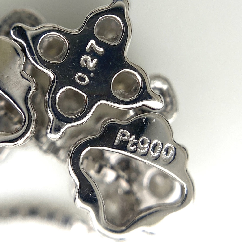 メレダイヤ デザインネックレス プラチナ ペンダント ネックレス Pt900 Pt850 ダイヤモンド レディース 【中古】nbjwl