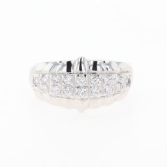 メレダイヤ デザインリング プラチナ 指輪 リング 10号 Pt900 ダイヤモンド レディース 【中古】nbjwl