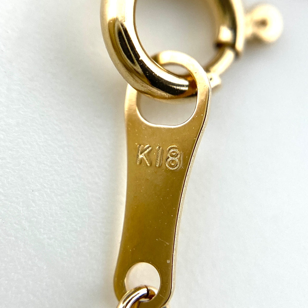 メレダイヤ デザインネックレス YG イエローゴールド ペンダント ネックレス K18 ダイヤモンド レディース 【中古】nbjwl