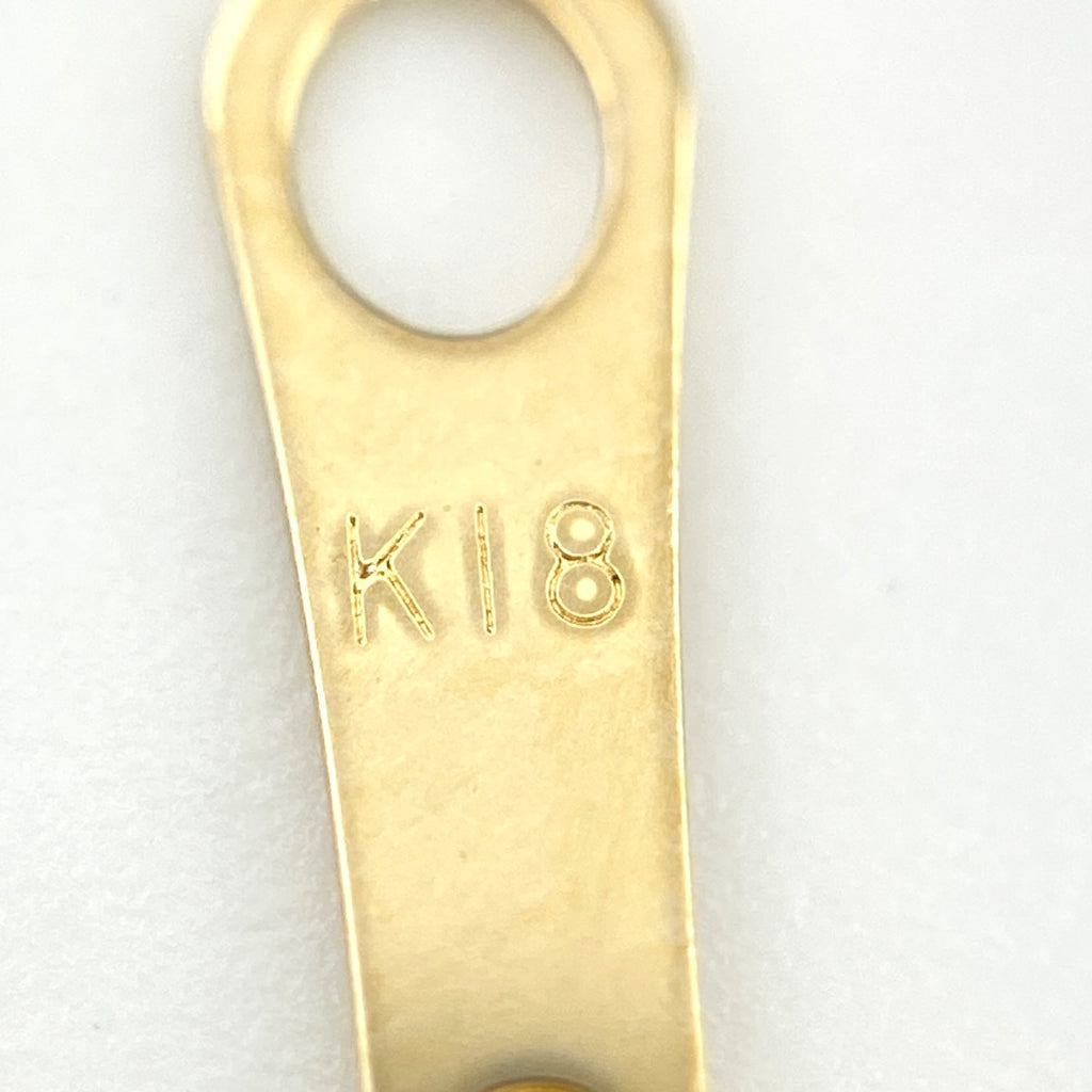 ダイヤモンド デザインネックレス YG イエローゴールド ペンダント ネックレス K18 ダイヤモンド レディース 【中古】nbjwl