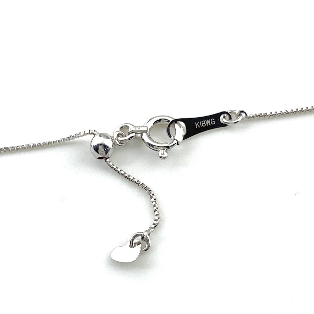 メレダイヤ デザインネックレス WG ホワイトゴールド ペンダント ネックレス K18 WG ダイヤモンド レディース 【中古】nbjwl