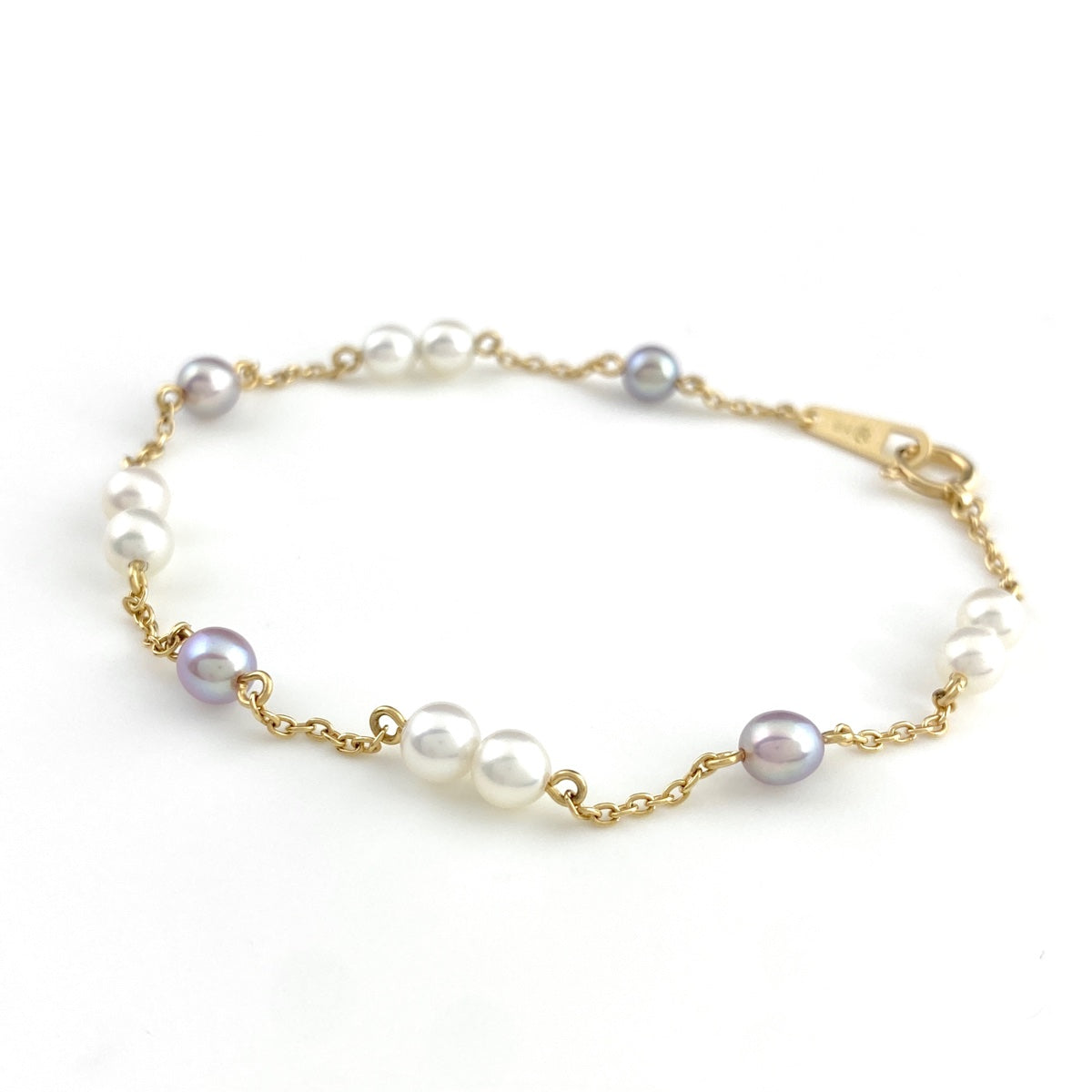 sahara  本真珠✨パール✨リメイク ブレスレット♥️K18金 Pearl Dot x Gold Bracelet – Pearlish