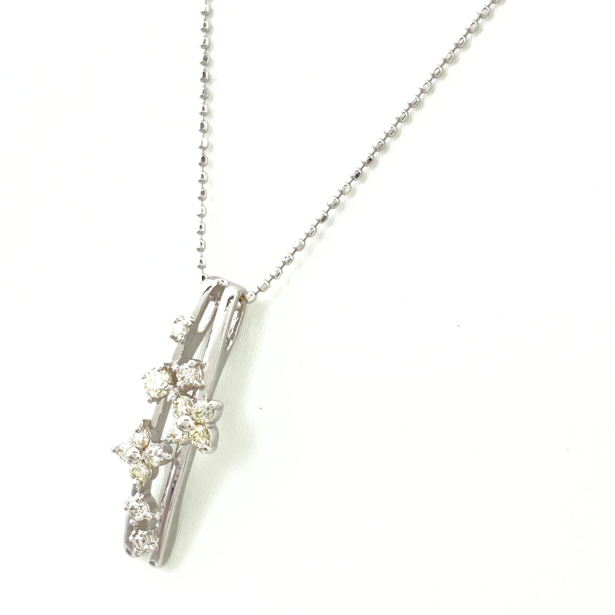 k18 WG ネックレス バイセル公式】K18 WG ダイヤモンド ネックレス 0.532CT