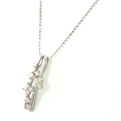 メレダイヤ デザインネックレス WG ホワイトゴールド ペンダント ネックレス K18 WG ダイヤモンド レディース 【中古】nbjwl