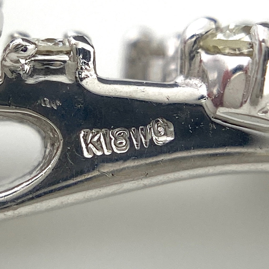 メレダイヤ デザインネックレス WG ホワイトゴールド ペンダント ネックレス K18 WG ダイヤモンド レディース 【中古】nbjwl