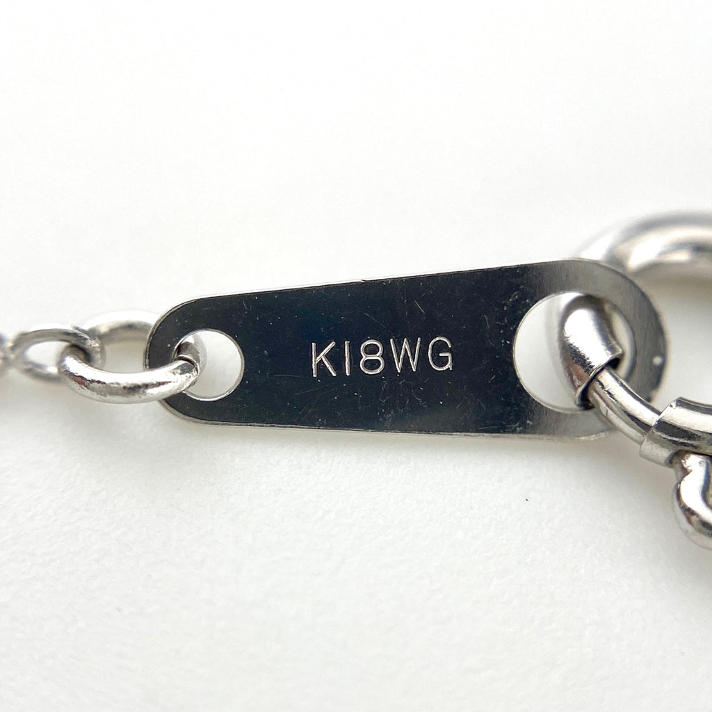 メレダイヤ デザインネックレス WG ホワイトゴールド ペンダント ネックレス K18 WG ダイヤモンド レディース 【中古】nbjwl