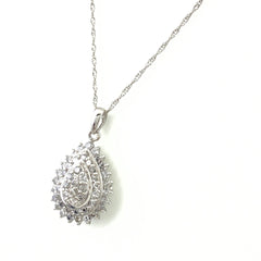 メレダイヤ デザインネックレス プラチナ ペンダント ネックレス Pt900 Pt850 ダイヤモンド レディース 【中古】nbjwl