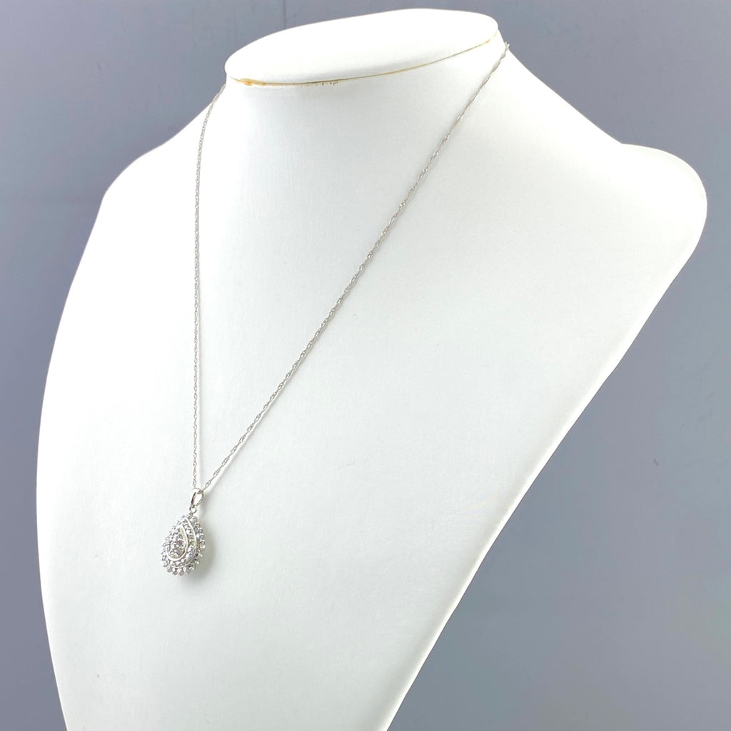 メレダイヤ デザインネックレス プラチナ ペンダント ネックレス Pt900 Pt850 ダイヤモンド レディース 【中古】nbjwl