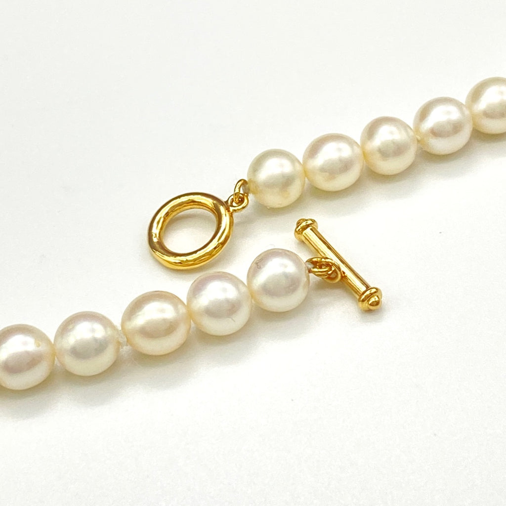 【在庫一掃】 タサキ パール デザインネックレス YG イエローゴールド 真珠 ネックレス K18 パール レディース 【中古】brjwl